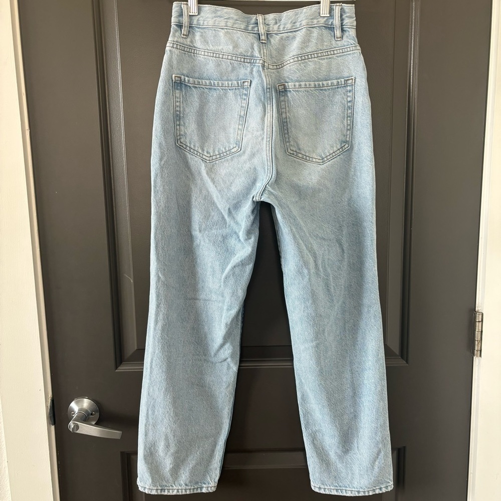 PacSun Light Contrast Patched Knee Panel High Waisted Straight Leg Jeans size 26 - Picture 8 of 11